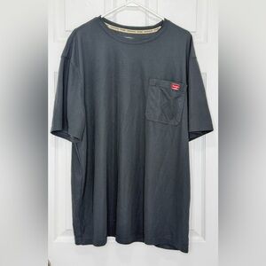Wrangler Charcoal Short Sleeve Tee with Pocket - 2 XL